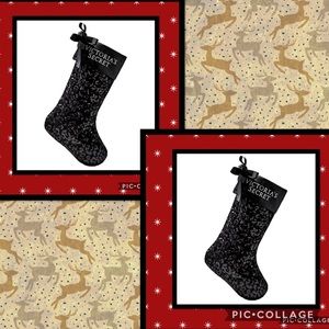 2 Victoria's Secret Black Leopard Stockings